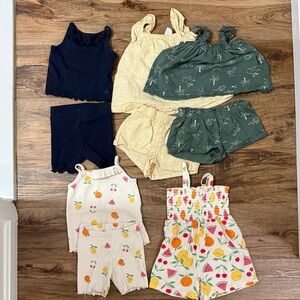 H&M & Gap Baby Girls Matching Sets - Navy, Yellow, Green, White, Multicolor